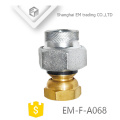 EM-F-A068 Double tube nickle plated bass russia union pipe fitting